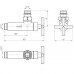  Кран угловой Ретро, G1/2"